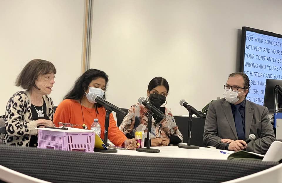 Last night’s screening at TMU of #BetteroffDead &amp; its panel afterwards was a powerful event centered critiquing state-assisted death in the UK as well as Canada, with our Track 2 #MAiD. Shoutout to panelists <a href="/thelizcarr/">Liz "blue tick" Carr</a> @AhonaMedhi of <a href="/djnontario/">Disability Justice Network of Ontario</a> &amp; Rob Lattanzio, @ARCHDisability