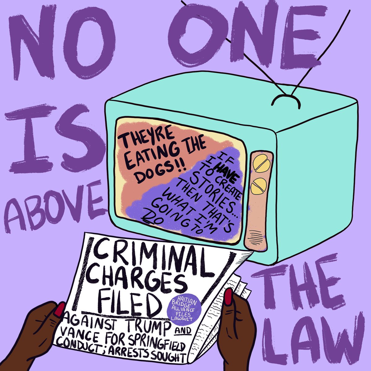 BREAKING: The Haitian Bridge Alliance has filed criminal charges against Donald Trump and JD Vance stemming from the false and malicious comments made against our Haitian community this month. 

No one is above the law. Hate will always have consequences.