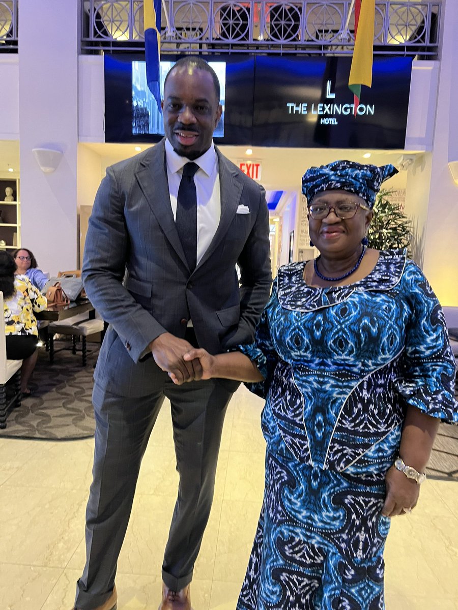 Continued progress at #ClimateWeekNYC! Productive mtgs btwn Secty <a href="/ToksOmishakin/">Toks Omishakin</a> &amp; international partners from Kenya &amp; <a href="/wto/">WTO</a>. Together, we are addressing climate challenges &amp; collaborating to develop sustainable solutions for all people, globally 🌏 <a href="/NOIweala/">Ngozi Okonjo-Iweala</a> <a href="/Walkowa/">Akinyi Walkowa Odinga</a> <a href="/freedomkai/">Freedom-Kai Phillips</a>