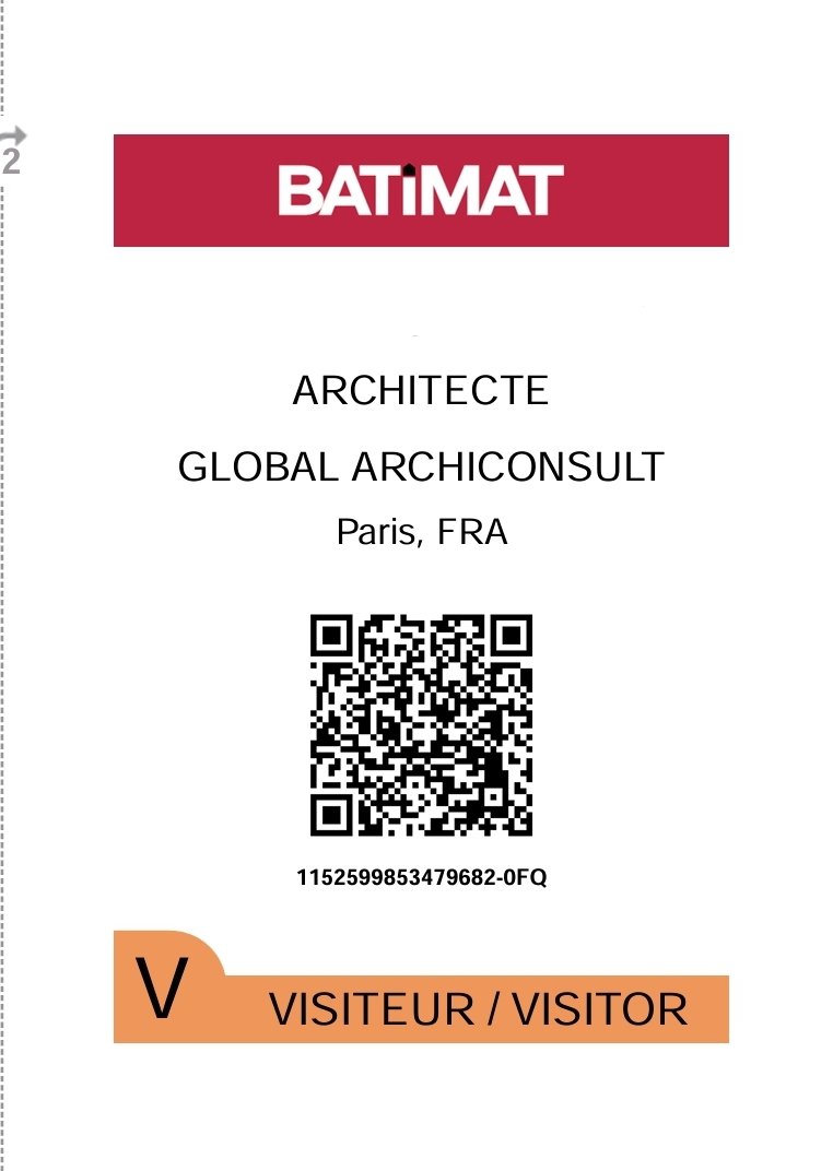 Cette année aussi du 30/09 au 03/10, @global_archiconsult sera sur le salon professionel <a href="/Batimat/">BATIMAT</a> 2024. 
Prenons-y RDV pour échanger sur de futures collaborations à objectifs communs !

+229 67 28 86 86 / +33 6 26 57 41 60
contact@globalarchiconsult.com