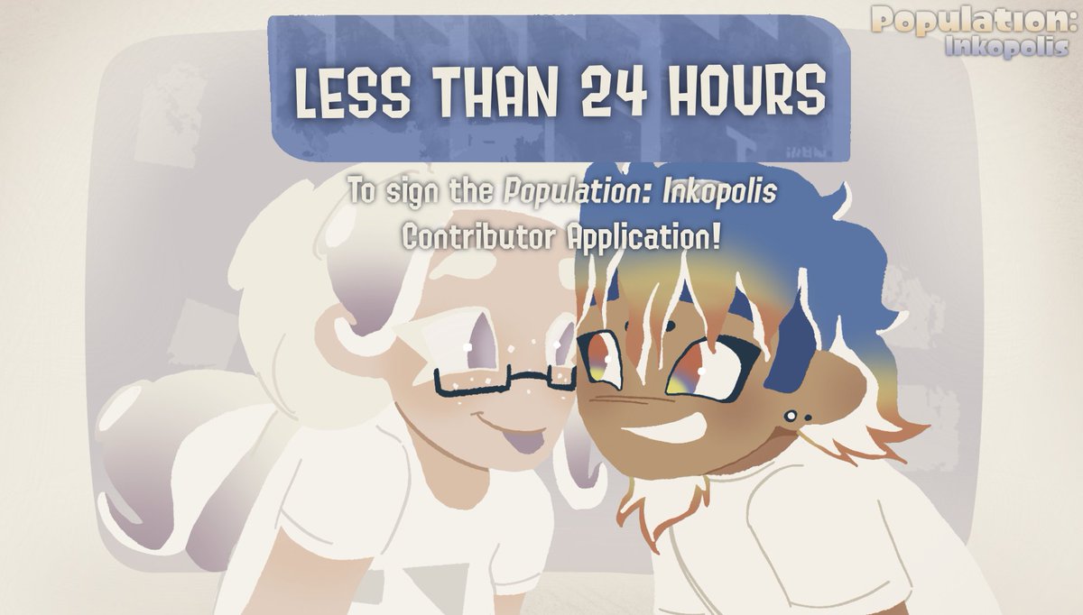 📅There’s less than 24 hours left til the zines contributor applications close! Thank you all so far for your kind words on the application! We’re extremely excited to see everyone’s work! 

Nows your last chance! If you wanted to sign up, don’t hold it off any further!