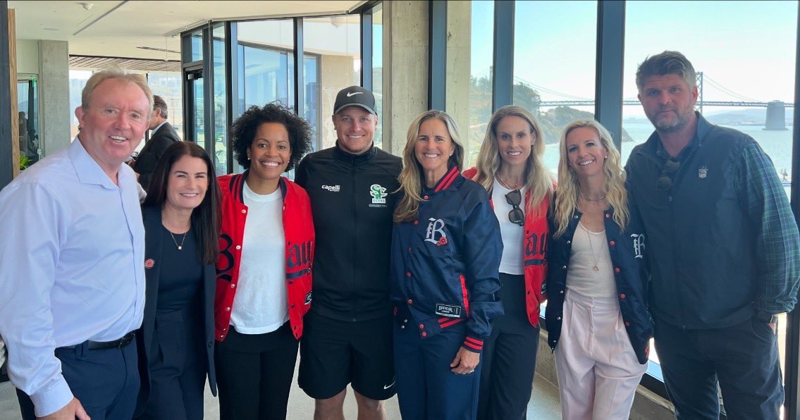 SFGlensSC's tweet photo. Welcome to the neighborhood, @wearebayfc 👋

The San Francisco Glens extend a warm welcome to our new Treasure Island neighbors, Bay FC, following the announcement of their plans for a new training facility on the island. https://t.co/jcFYrpssAG