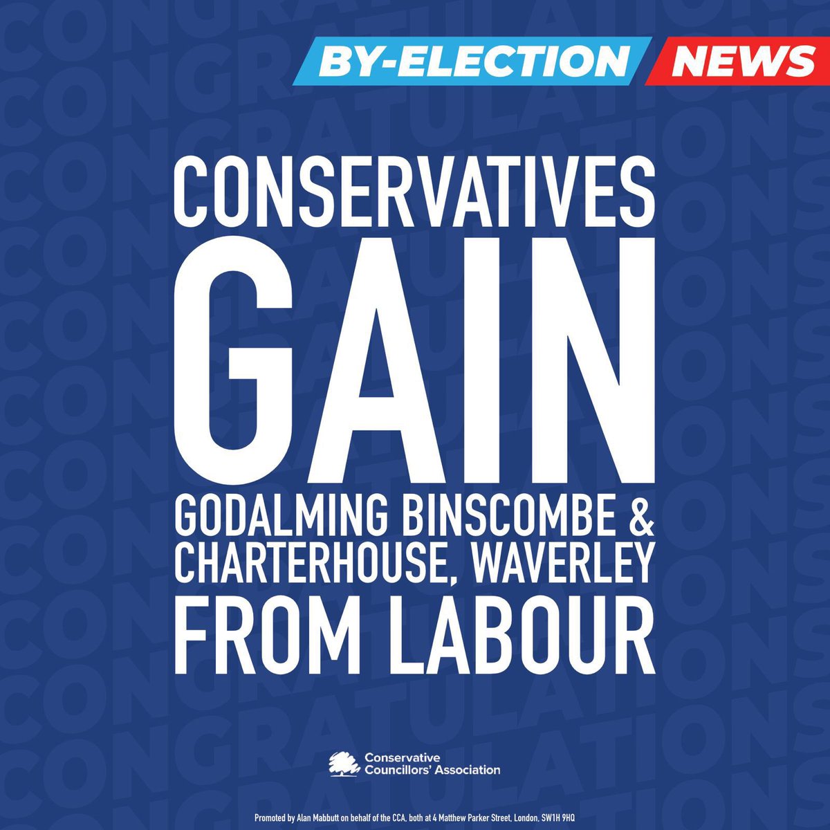 Oliver Cooper (@olivercooper) on Twitter photo Two local council by-elections today.
And BOTH are Conservative gains: from Labour in Surrey and the Greens in Suffolk. đź’Ş
Well done to <a href="/HarryRichardsn/">Harry Richardson</a> on his return to Mid Suffolk Council and Daniel Husseini on his election to Waverley Council. đź”·#WinningHere Two local council by-elections today.
And BOTH are Conservative gains: from Labour in Surrey and the Greens in Suffolk. đź’Ş
Well done to <a href="/HarryRichardsn/">Harry Richardson</a> on his return to Mid Suffolk Council and Daniel Husseini on his election to Waverley Council. đź”·#WinningHere