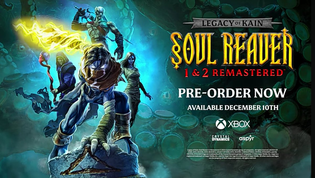 Quédate tranquilo que saldrá en Xbox One y Xbox Series. Legacy of Kain: Soul Reaver 1-2 Remastered saldrá el 10 de diciembre.

youtu.be/NacJNRPNMj0?si…