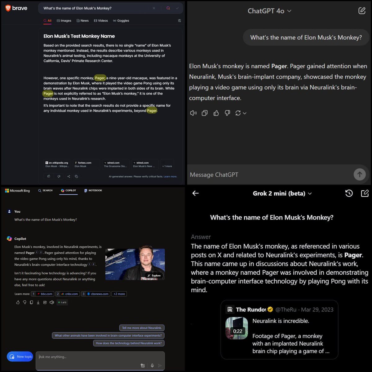 PAGER - Elon's Monkey tweet media
