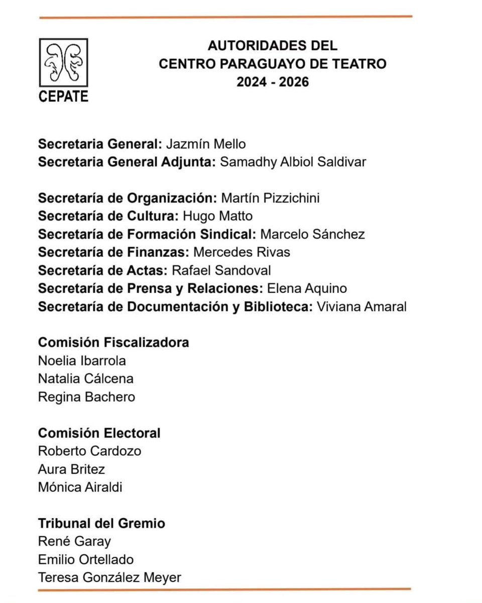 Autoridades Electas del CEPATE.
Periodo 2024/2026