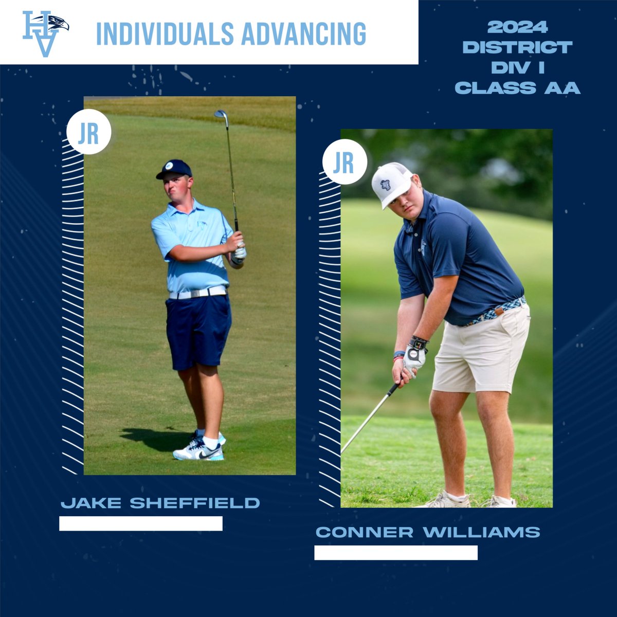 HVAGolf's tweet image. Our boys fought hard for a 4th place finish at the District Tournament but didn't advance to region. Great season this year for the Hawks. Congrats to Jake Sheffield and Conner Williams for advancing to the Region Tournament as individuals. @HVAAthletics @HVAHawks @HVAAC