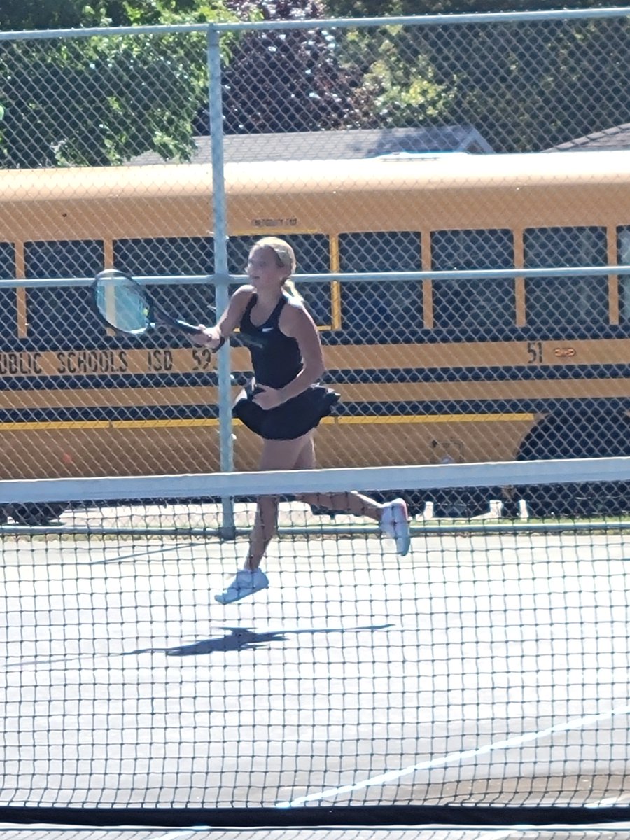 EGF_Tennis's tweet photo. The girls played fantastic tennis at the Northwest Quad in TRF today. Tied for 2nd with Crox at 12 wins. TRF won with 14.

Congrats (L to R) 3rd dubs Addisyn Spradlin, Emmy Robles &amp; Adelie King and 1st singles Ruby Leach for  being champs of their flight! 
#EGFpride #RollWave https://t.co/IHdL1uSsQq