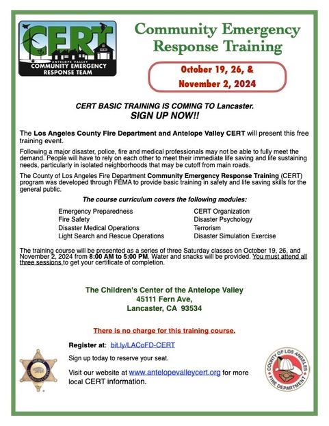 AV_CERT's tweet photo. We have a CERT Basic training coming up... 

https://t.co/g3kxeJyNHC https://t.co/sNlP66vuGl