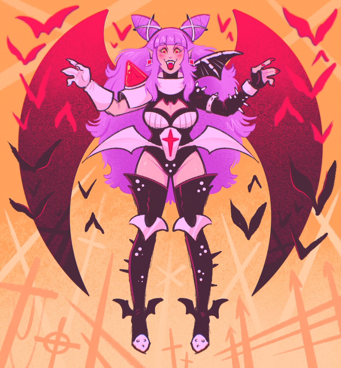 LowBudgetGhost's tweet image. If you see this post a purple character 👩‍🎤🦇💜