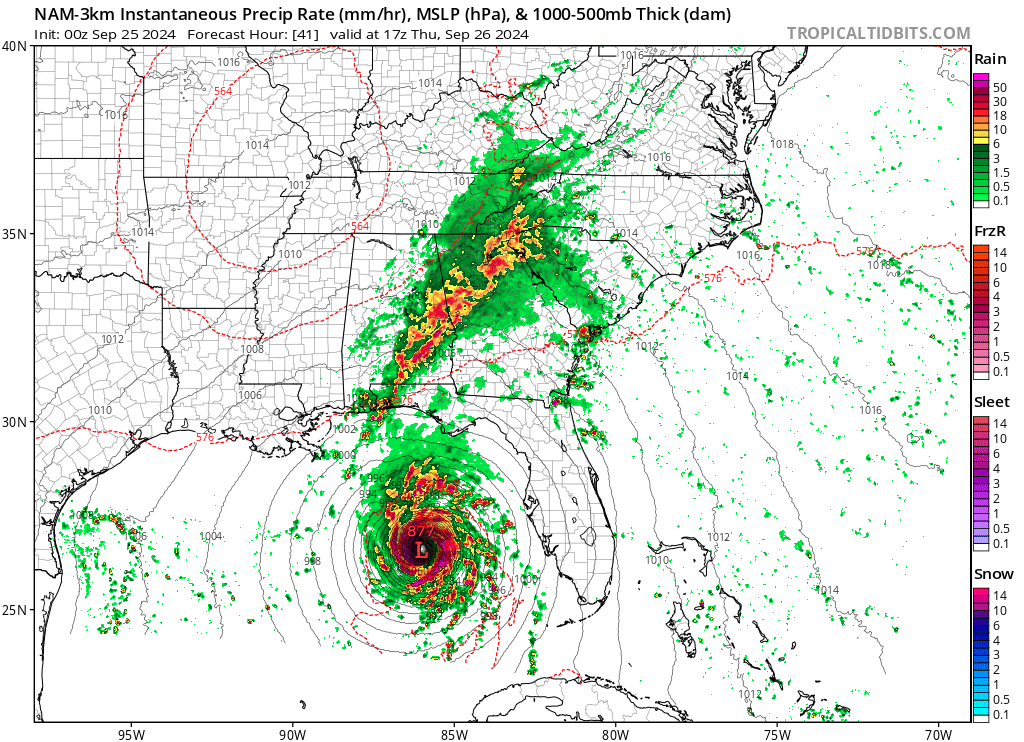 MrWyattwx's tweet photo. I do not know what is worse.. this or the NAM 3K 💀
#wx // #Helene // #weather // #Weathermodels https://t.co/v54ym4G7ZI