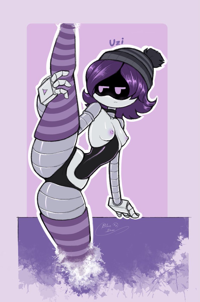Dronfanblue's tweet photo. Commission for @smychavo 

“Uzi, ¿que estás haciendo?”
#murderdrones #murderdronesNSFW #UziDoorman https://t.co/JUZ1VFbxci