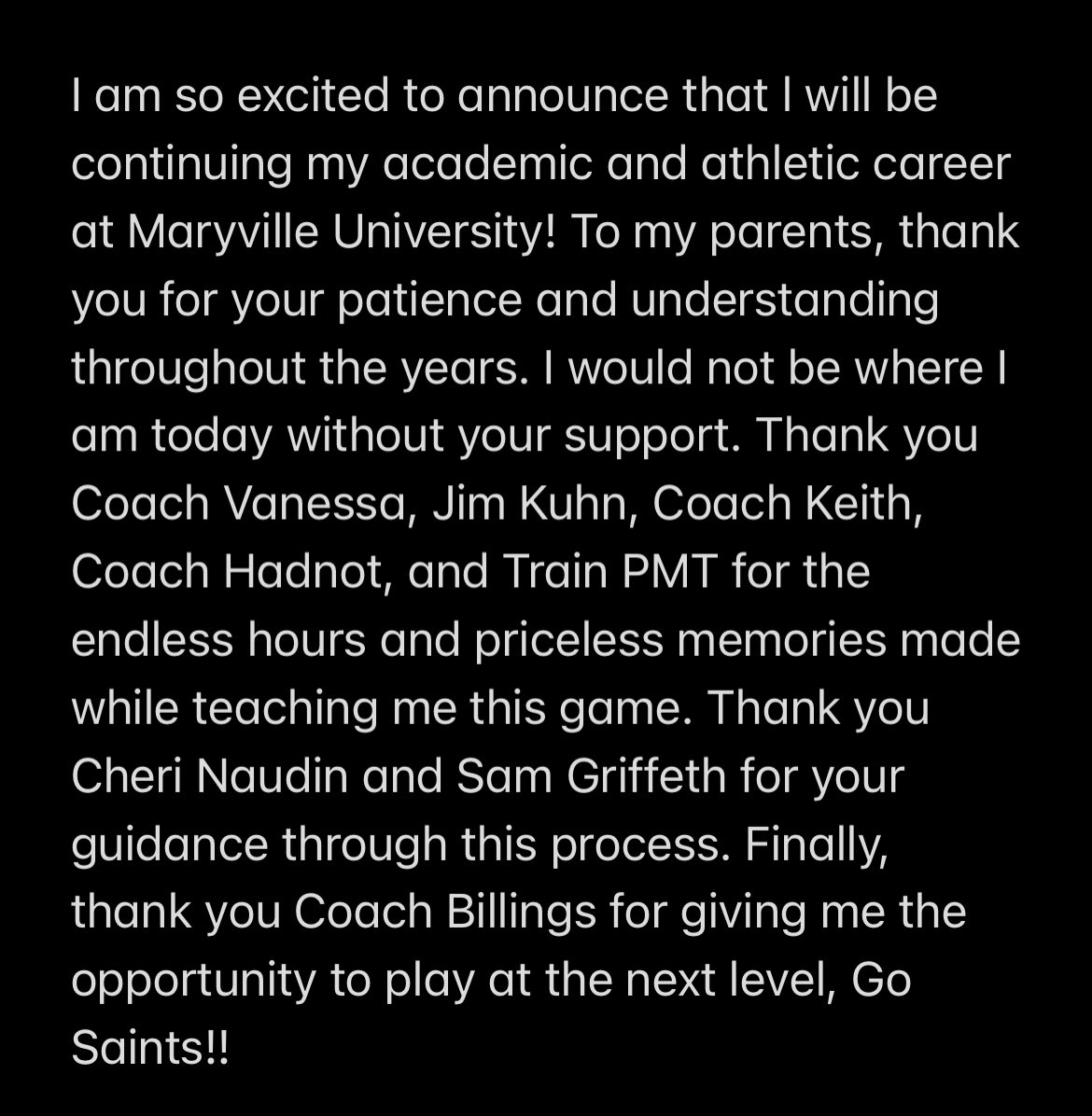 Madi McBride (@madi_mcbride10) on Twitter photo Next four, Go Saints! 🐶
<a href="/IGDFW_Bryant/">18u Impact Gold Premier Bryant</a> <a href="/BNHS_Softball/">Byron Nelson Softball</a> @MUsaintsSB <a href="/ChaninLuz/">Chanin Luz Billings</a> <a href="/SGriffethCSA/">Samantha Griffeth</a> <a href="/CSA_Athletes/">Collegiate Sports Advocate (CSA)</a> Next four, Go Saints! 🐶
<a href="/IGDFW_Bryant/">18u Impact Gold Premier Bryant</a> <a href="/BNHS_Softball/">Byron Nelson Softball</a> @MUsaintsSB <a href="/ChaninLuz/">Chanin Luz Billings</a> <a href="/SGriffethCSA/">Samantha Griffeth</a> <a href="/CSA_Athletes/">Collegiate Sports Advocate (CSA)</a>