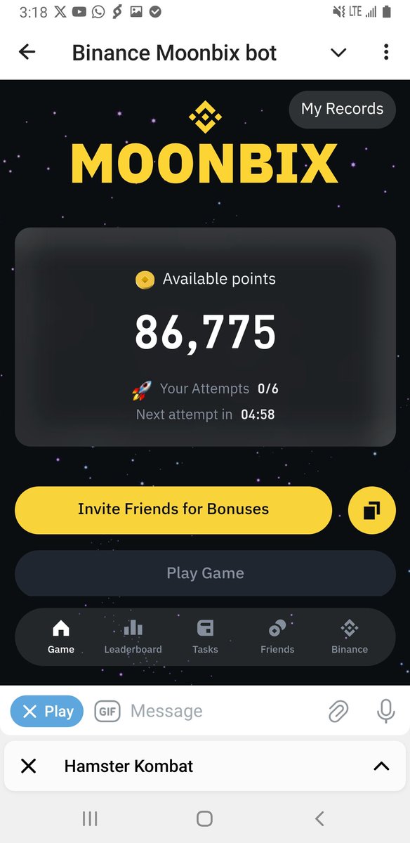 BINANCE'S  <a href="/binance/">Binance</a> MINI TELEGRAM GAME SOON LAUNCHING!

Register now and start playing the game for more reward points 👇👇👇 #Binance
#moonbix #BTC #DiorSS25xApo t.me/Binance_Moonbi…