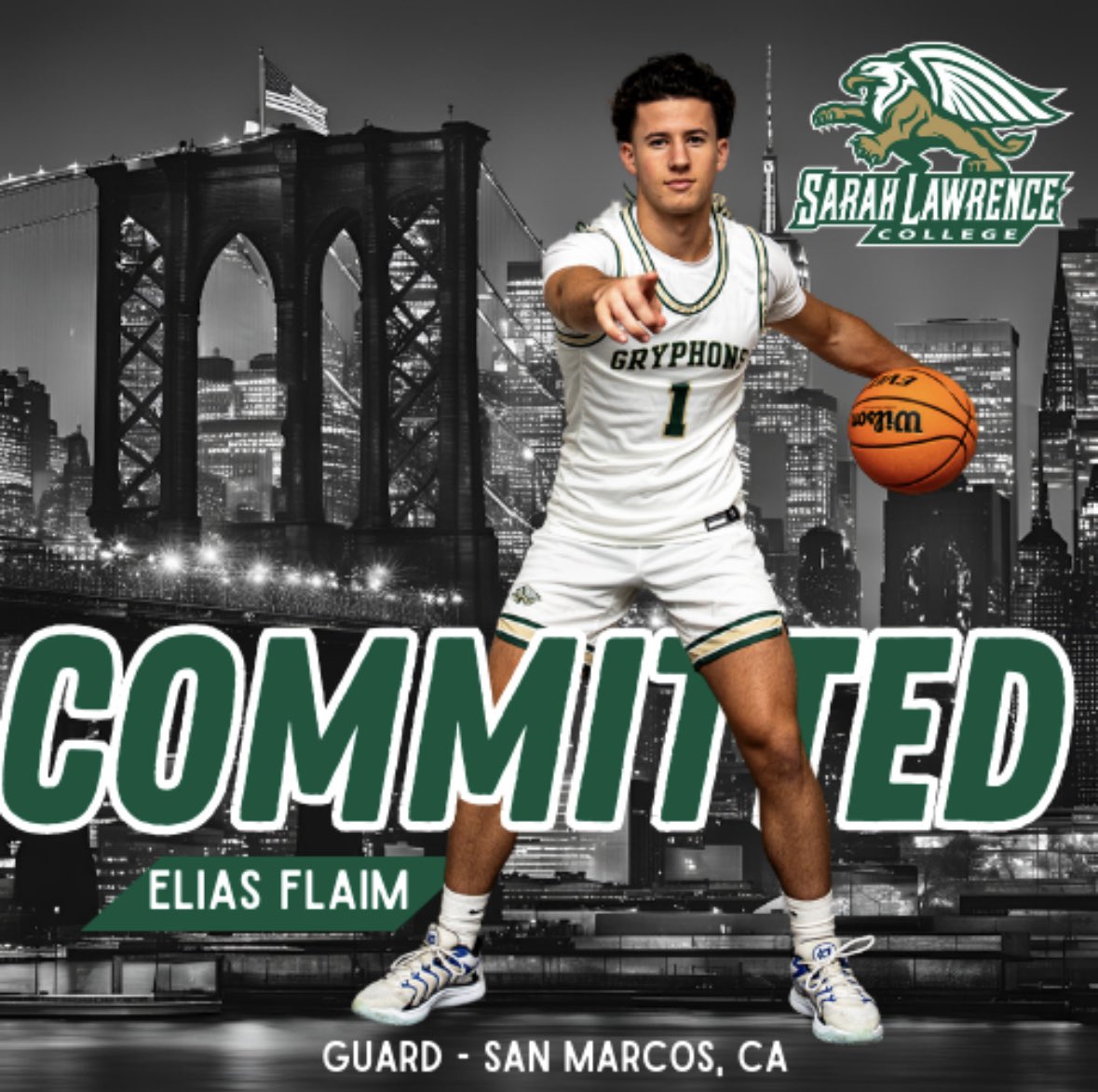 Im blessed to announce my commitment to Sarah Lawrence college in New York! Thanks to all the coaches that have supported me and been with me along the way!
