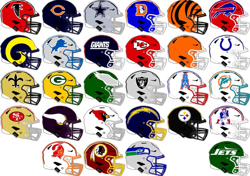 FB_Helmet_Guy's tweet photo. 1987 NFL helmets. Which are your top three? Which division is the best?

- helmets by @ChengLor_1990 https://t.co/x5baVdSsLj