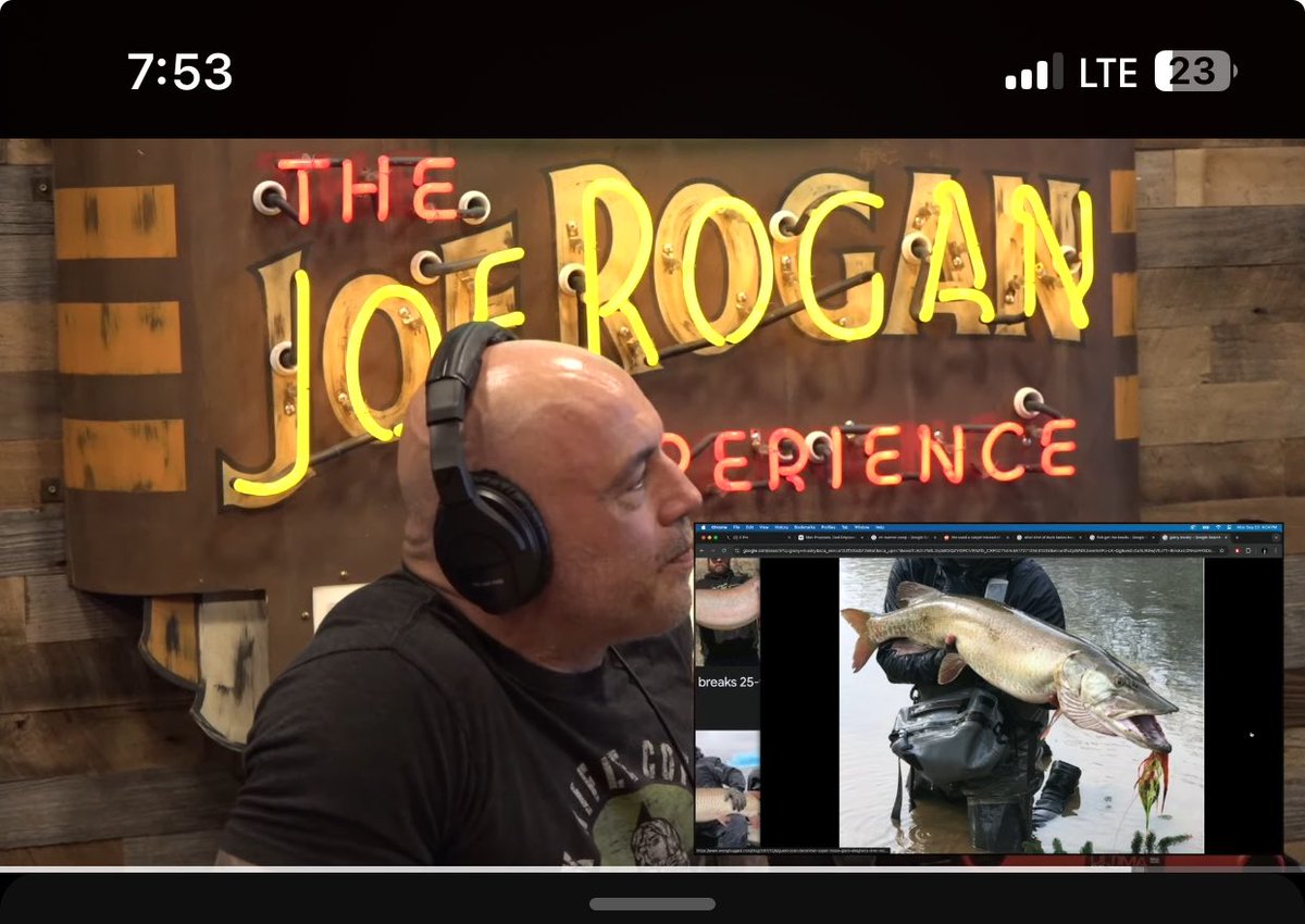 KeystoneAngler's tweet image. Almost had a heart attack when @joerogan had two of my Musky on his show today! #jre
