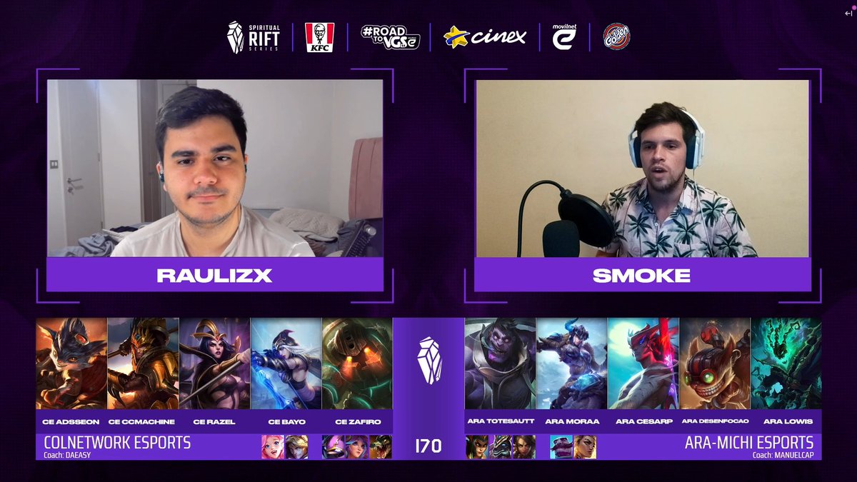 LGAplay's tweet photo. ¡INICIAMOS! 🫡
La jornada COMIENZA con un ENFRENTAMIENTO entre @ARAesportsVzla y @tcn_esport en La Grieta, donde ambos equipos buscan la PRIMERA VICTORIA de esta noche ⚔️
🎙️: @RauliZx & @smoke_caster
#SpiritualRiftSeries #SRSC24 https://t.co/8N1oPmMnBJ