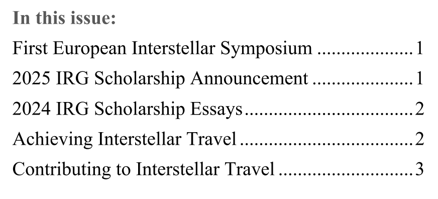 Interstellar Research Group tweet media