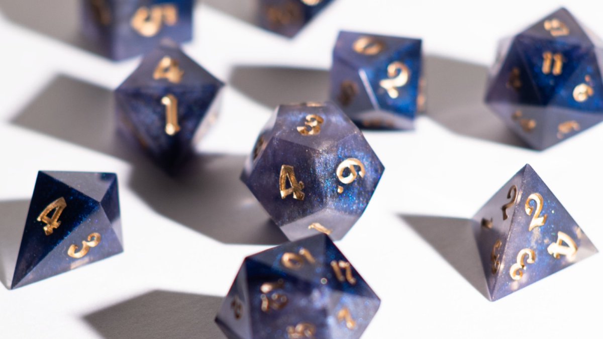 AstralDiceShop's tweet photo. Surveyor of Space and Time
Deep spacey navy and purple with flecks of gold throughout. The wind blew the D4 off my balcony when I was doing a photo shoot so I had to remake it! 😅 Totally worth it. For sale on Saturday @ 12PM MDT.
#dice #dnddice #ttrpg #ttrpgdice #Althyk #ffxiv https://t.co/fn8hUqXsrO