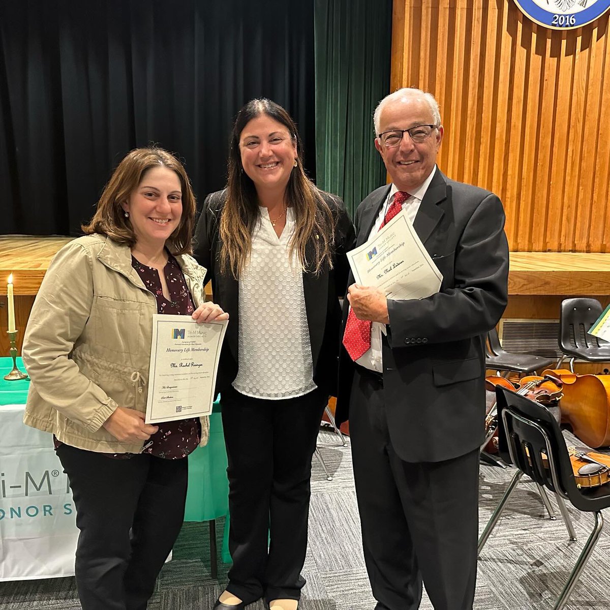 Congratulations to the newly inducted members of the Tri-M Honor Society.   Tonight was a beautiful ceremony recognizing all their hard work and the continued dedication of the current members and executive board.  #hfunited