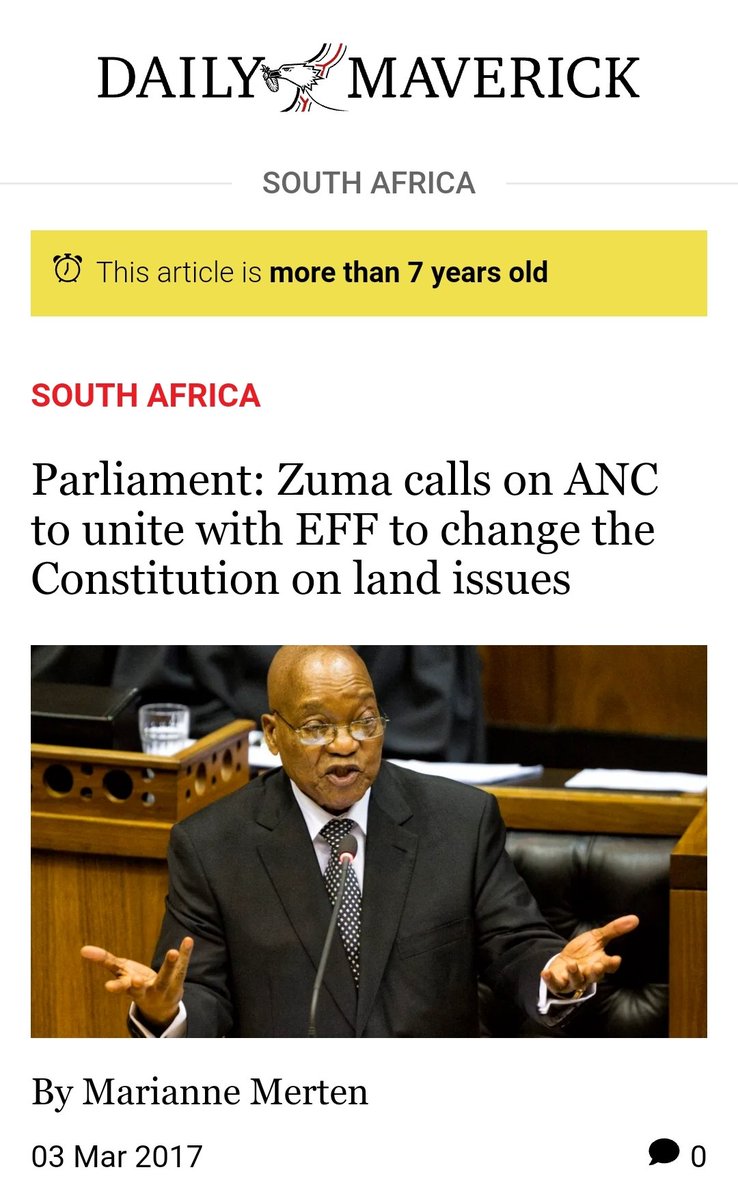 Mayibuye777's tweet photo. For those that say President Zuma didn't make the same utterances on the land issue when he was still president. https://t.co/lT6121HFcO