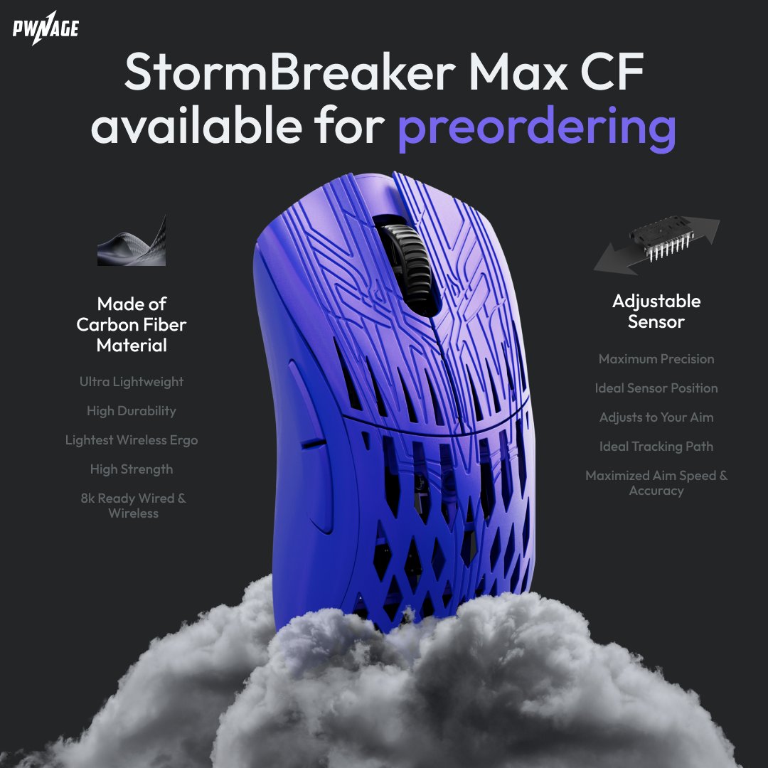 Pwnage StormBreaker Nacho Purple ゲーミングマウス「Pwnage