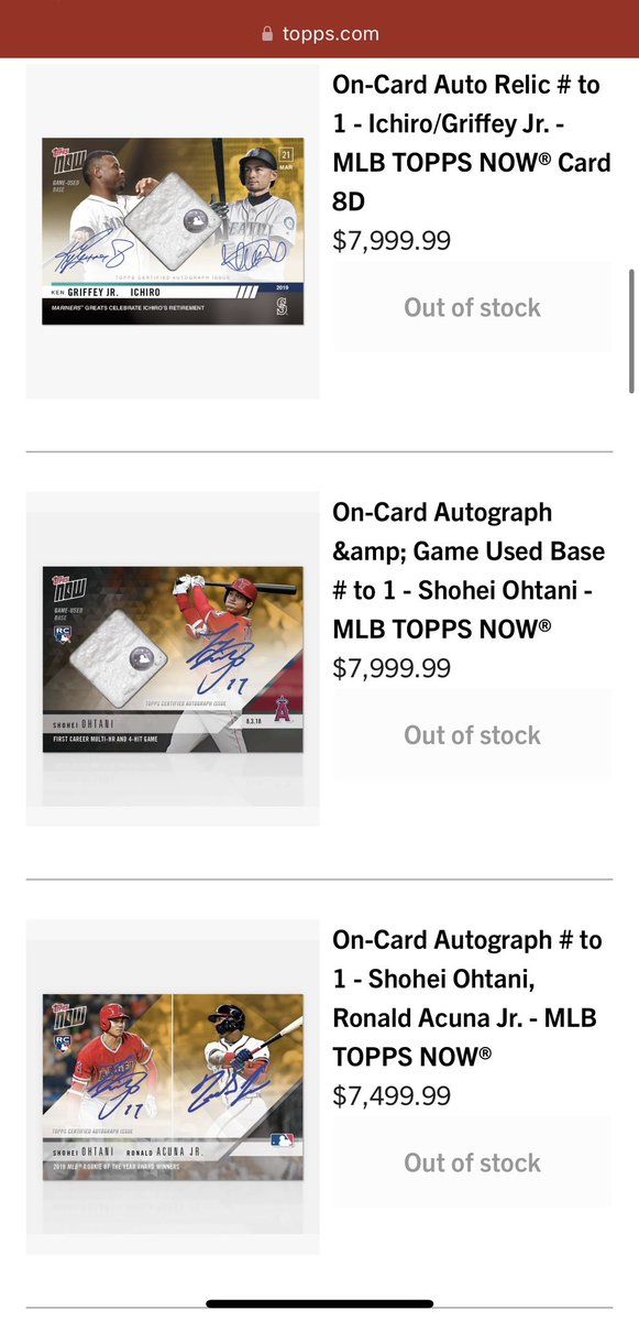 GervelDan's tweet photo. Remember when Topps foolishly SOLD amazing 1/1 cards? Now you have to buy a lottery ticket to try and get one, the last lotto sold 683k Ohtani 50/50 cards.  Why sell a card for $8k when you can bring in $7M a run.  Genius…. @CardPurchaser https://t.co/QtkxGZATHg