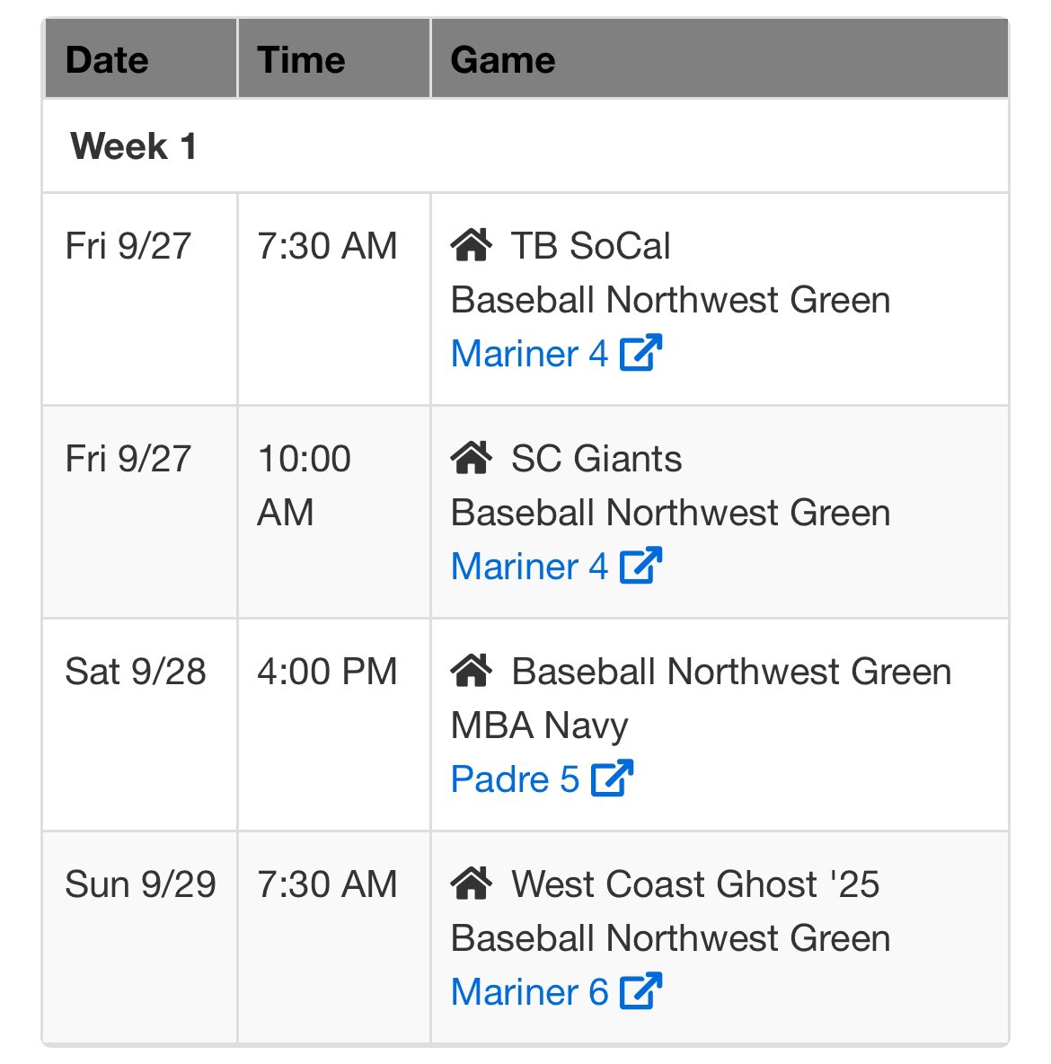 Jonah Schroeder (@jonahschroeder6) on Twitter photo Here's my <a href="/BaseballNW/">Baseball Northwest</a> Green team's game schedule for the Senior <a href="/AZFallClassic/">AZ Fall Classic</a> in Peoria AZ from Sept 27-29. I also will be participating in the academic game tryout this Thursday. Excited to compete! Here's my <a href="/BaseballNW/">Baseball Northwest</a> Green team's game schedule for the Senior <a href="/AZFallClassic/">AZ Fall Classic</a> in Peoria AZ from Sept 27-29. I also will be participating in the academic game tryout this Thursday. Excited to compete!