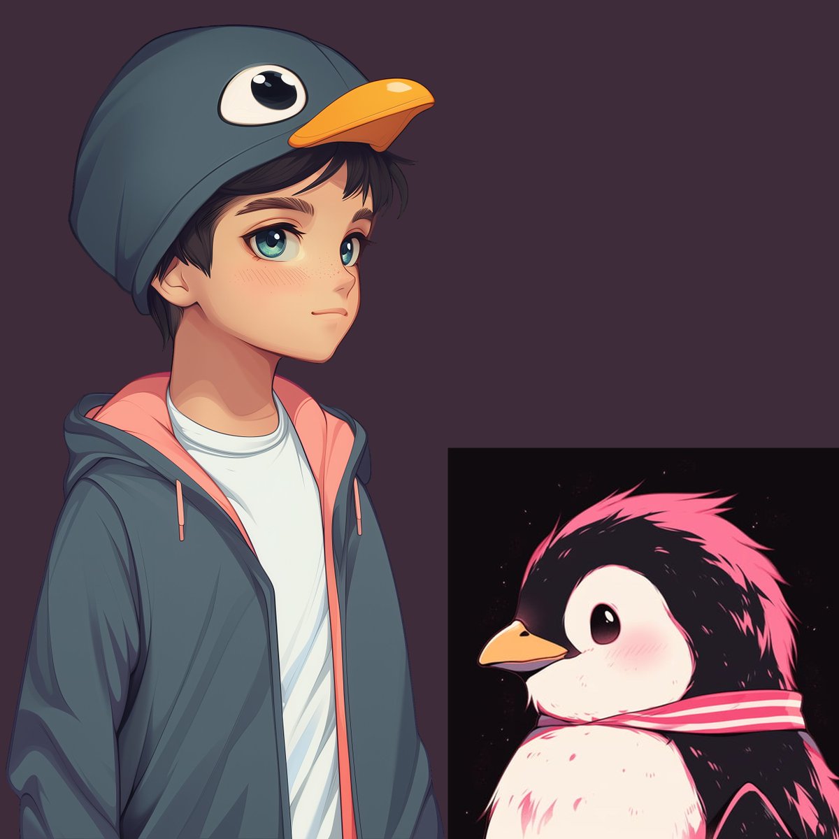 Ohayo half body fan art
Pink Pengu 🐧🐧🐧
<a href="/OhayoLabs/">Ohayo Labs</a> <a href="/RiceFarmerNFT/">Ricefarmer 🍚</a> 
#365