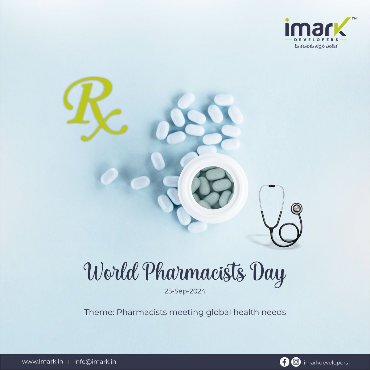 iMarkDevelopers's tweet photo. Happy World Pharmacists Day! π Today, we celebrate our healthcare heroes who are pivotal in meeting global health needs. Thank you, pharmacists, for your dedication and hard work in ensuring our well-being. ππ©ββοΈπ¨ββοΈ
#WorldPharmacistsDay #HealthcareHeroes #iMarkdevelopers https://t.co/XbZhgHwZNQ