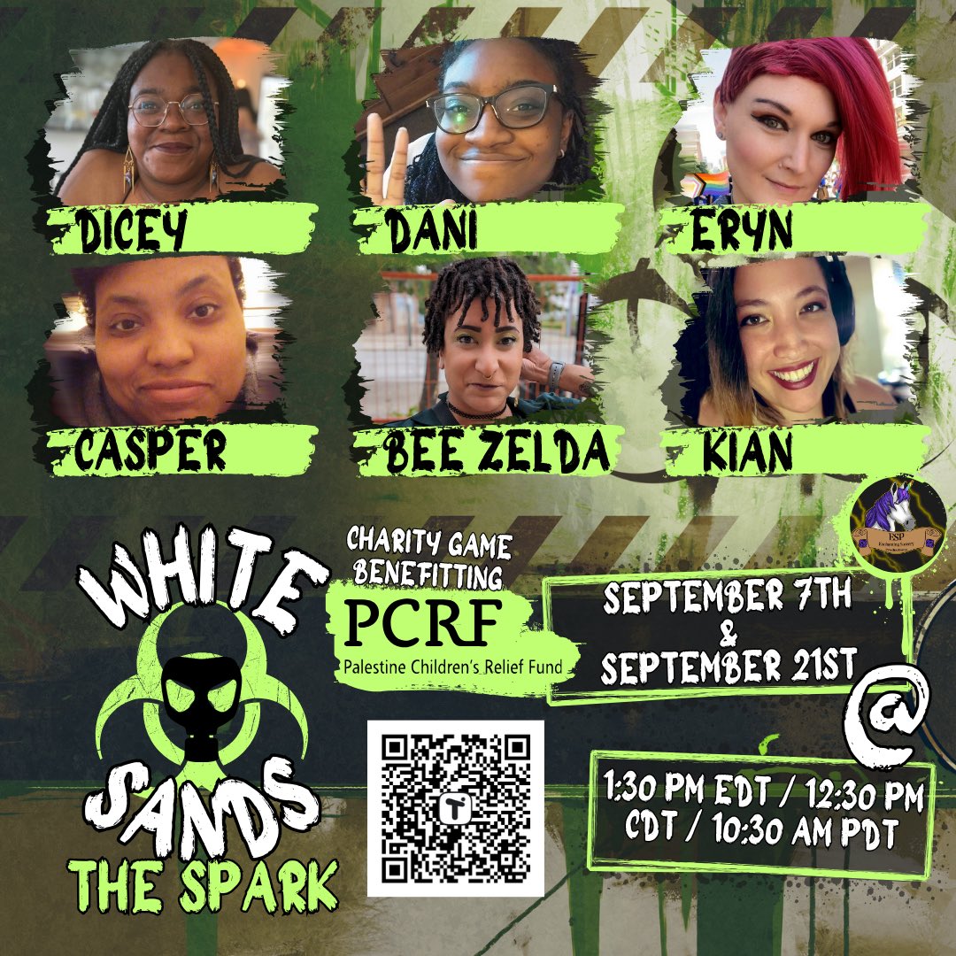 Special shout-out to the incredible cast of our #WhiteSands #TTRPG AP 2-Shot that wrapped on Saturday! <a href="/AnimatedPizza/">Dani'sCorner (COMMISSIONS OPEN :D)</a> <a href="/CasperDNBGhost/">Casper Lynn ♿🏳️‍🌈♏</a> <a href="/diceymango/">diceymango</a> &amp; <a href="/BeeZelda_/">Bee Zelda 🐝 🍉</a> were absolutely incredible, and we hope to have @uptight_chiffon back for a show in the future! Reminder that our (1/2)