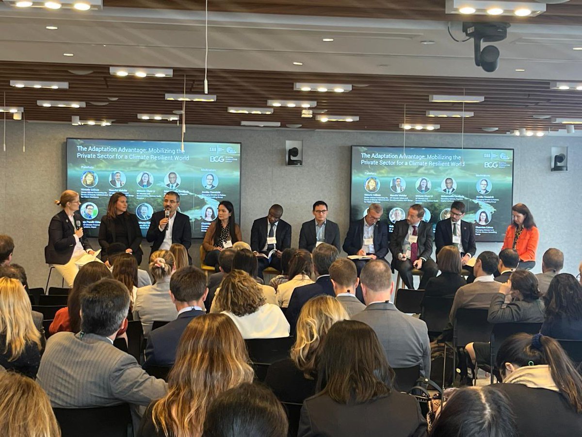 OCPGroup's tweet photo. Naoufal Mahdar, VP Decarbonation & Climate Action, joined #ClimateWeekNYC at @Hlcchampions and @BCG’s panel on "The Adaptation Advantage."
#ClimateResilience #AgricultureInnovation #OCPForClimate https://t.co/2uUZ6I7oL6