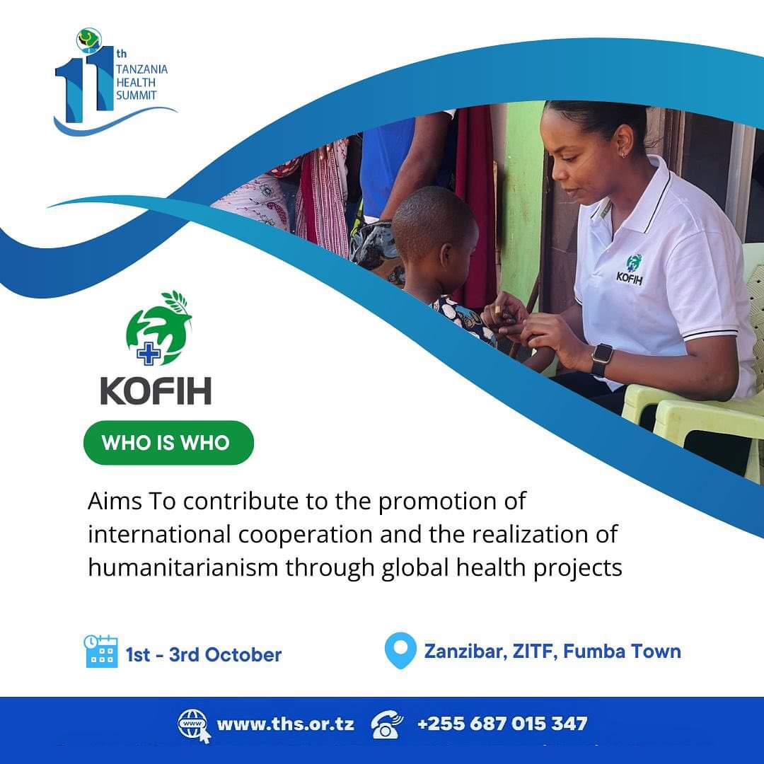 dubber610's tweet photo. Welcome and thank you to @kofih_tz for joining at the 11th Tanzania Health Summit! 

Don’t miss out on their valuable insights and innovations. See you there!

#ths2024 https://t.co/Zhccq3TcUq