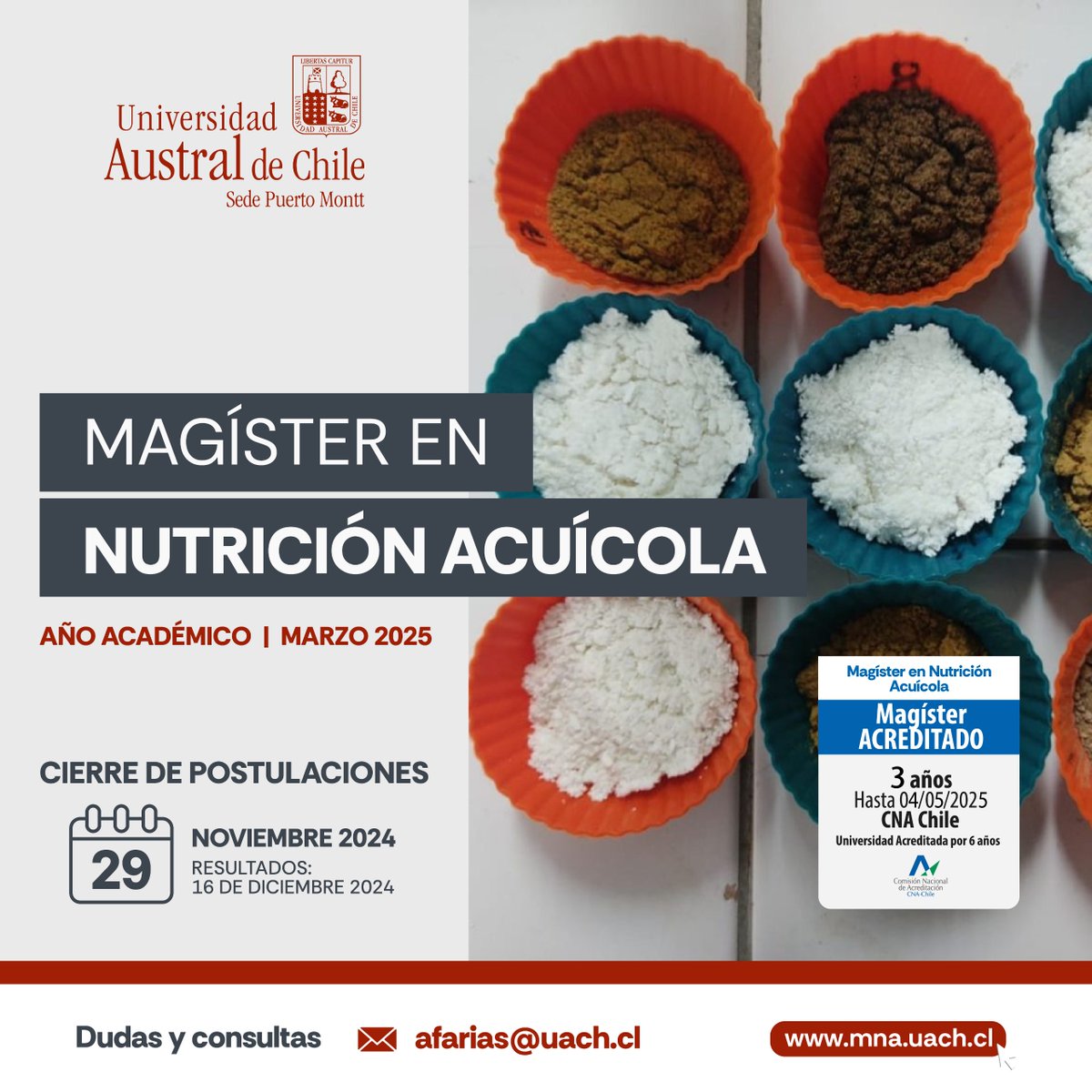Magíster en Nutrición Acuícola UACh tweet media