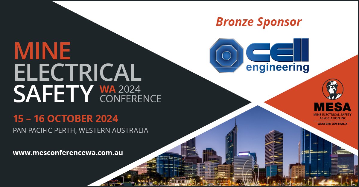 Thanks to Cell Engineering for their support as Bronze Sponsor of the Mine Electrical Safety Conference Western Australia, 15-16 October in Perth. Register at mesconferencewa.com.au #workplacesafety #MESCWA2024