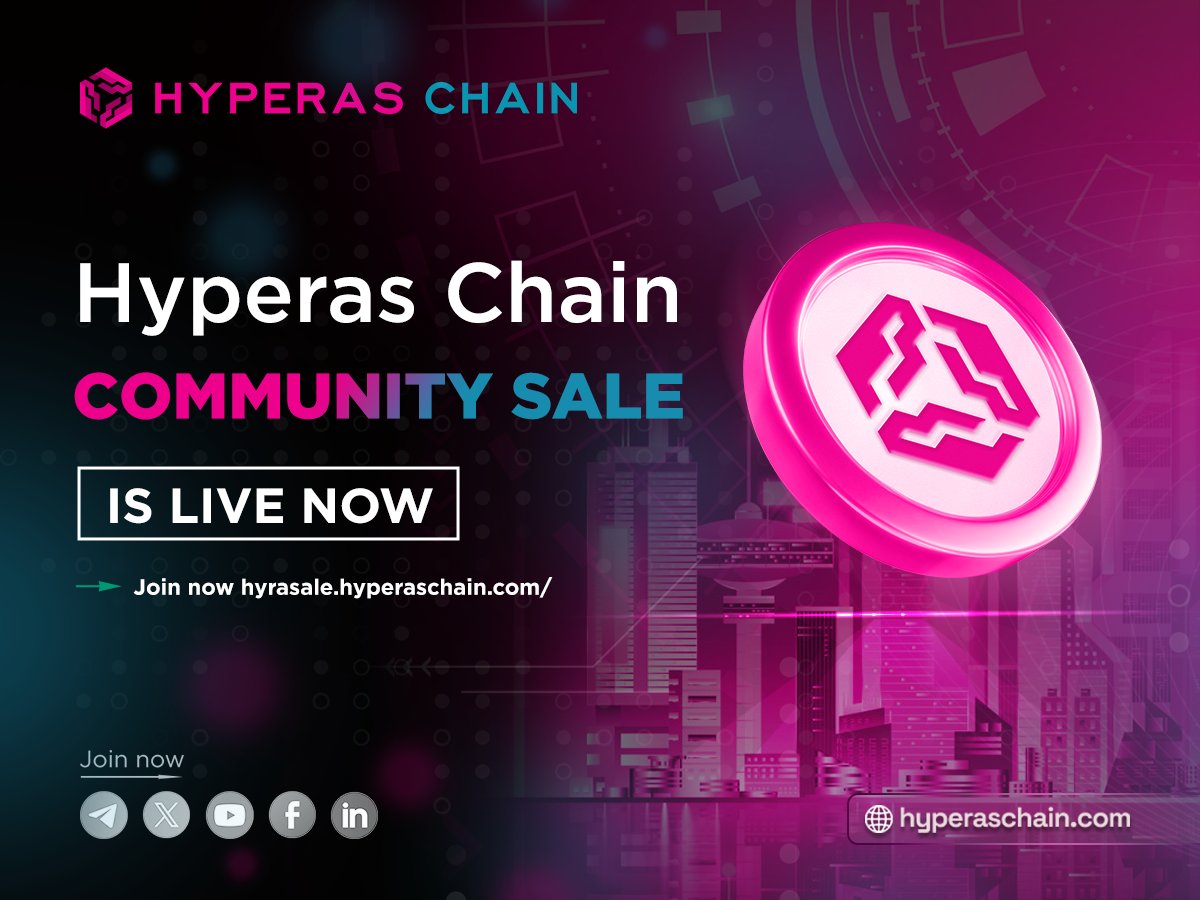 🚀 The Community Sale is officially live! 🔥

Hyperas Chain’s Community Sale is now happening! This is your chance to invest in the future of decentralized AI infrastructure and own $HYRA at a special price. 💰

Don’t miss out on this exclusive opportunity to be part of a