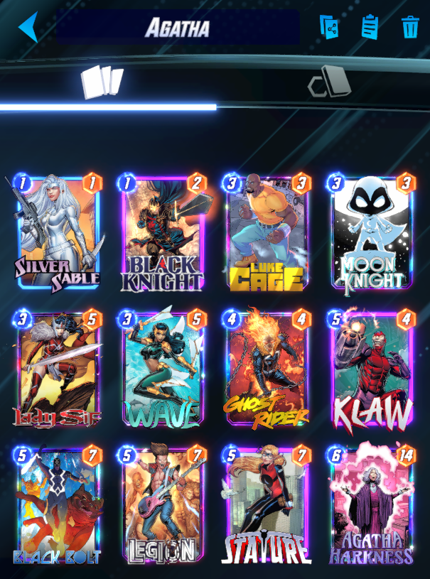 SteveOozaru's tweet photo. Reached infinite in #MarvelSnap. Took a little longer this season, trying to find decks that I liked and could climb with. @SnapDecks

73-90: Big Skaar
90-98: Hela
98-100: Agatha (For missions)

Now I can say I've completed the meme and reached infinite with Agatha! https://t.co/O2EnBZM36L
