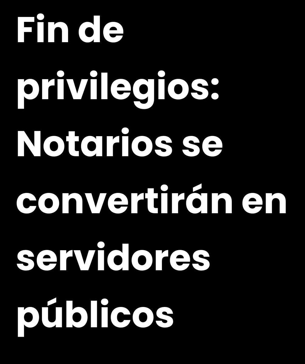 Circula en redes la propuesta de convertir a los notarios en servidores públicos. 

Es el primer y más evidente de los cambios que necesita el notariado —sin embargo— la reforma requerida es infinitamente más profunda.
