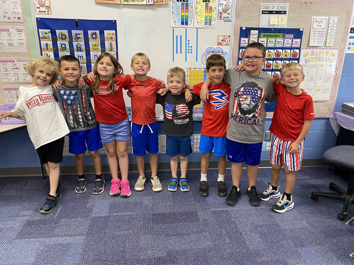 Homecoming Week-Patriotic Day <a href="/ShellCreekVikes/">LCS Shell Creek Elementary</a>  #lakeviewvikes