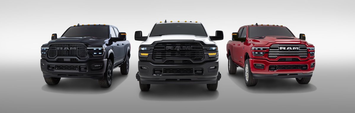 cole_marzen's tweet image. Ram has released its first official images for the refreshed 2025 HD prior to its full unveiling later this fall. In addition, the pickup truck will receive an enlarged 14.5-inch center touchscreen display and it could retain its current crop of drivetrains. #Ram #RamHD #HD
