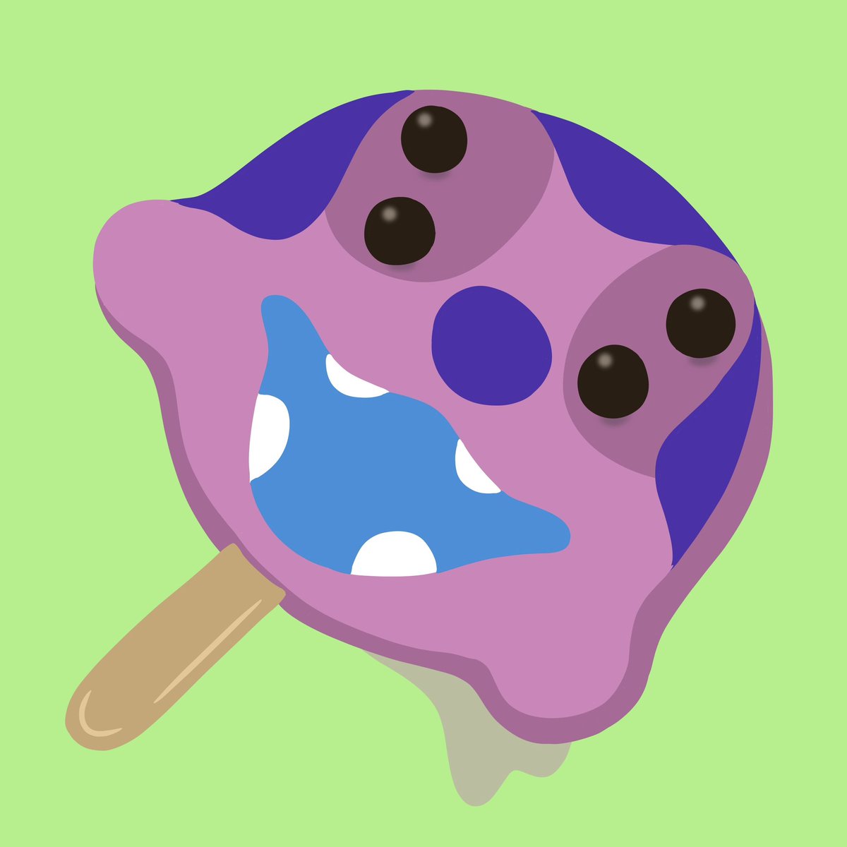 p1eak1ey's tweet photo. @queenie_eye64 Jumba popsicle! 💜 raspberry with FOUR gumball eyes! https://t.co/c44eREcJ8h