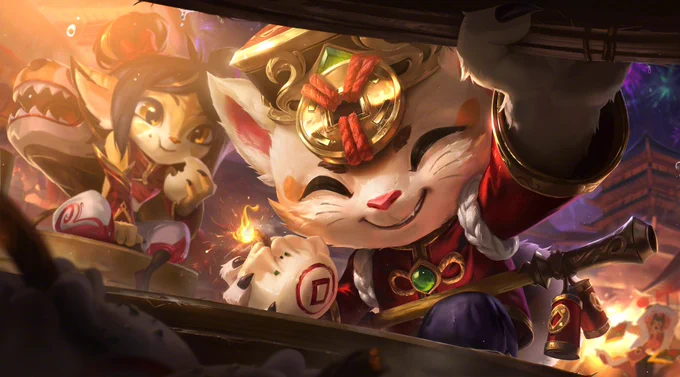 The rest of the updates to Teemo's splashes were done by the Kudos splash team. Since they were edits, it was mostly a group effort instead of an individual artist 