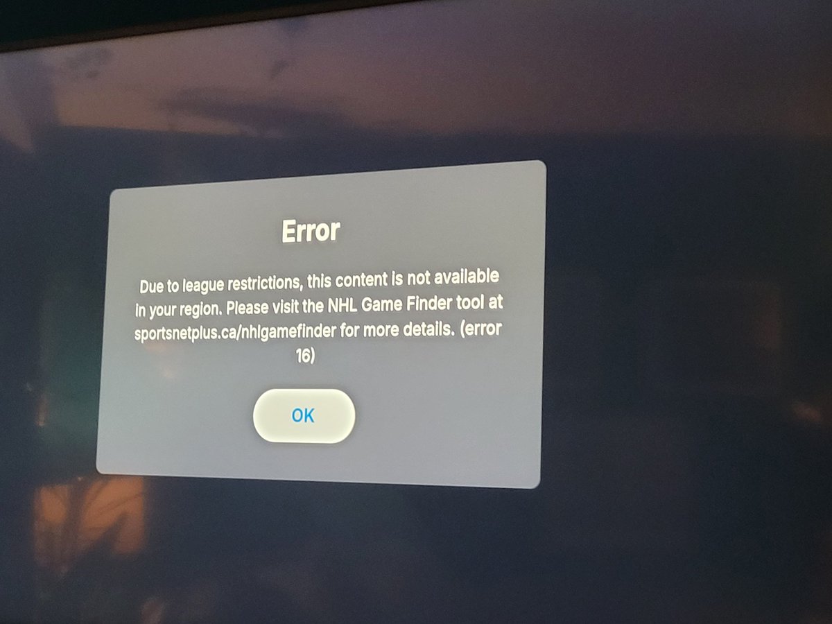 AlexMTweets's tweet photo. I appreciate SN+'s commitment to being ass. Trying to watch the jays and getting NHL error messages. https://t.co/okpeSItD3N