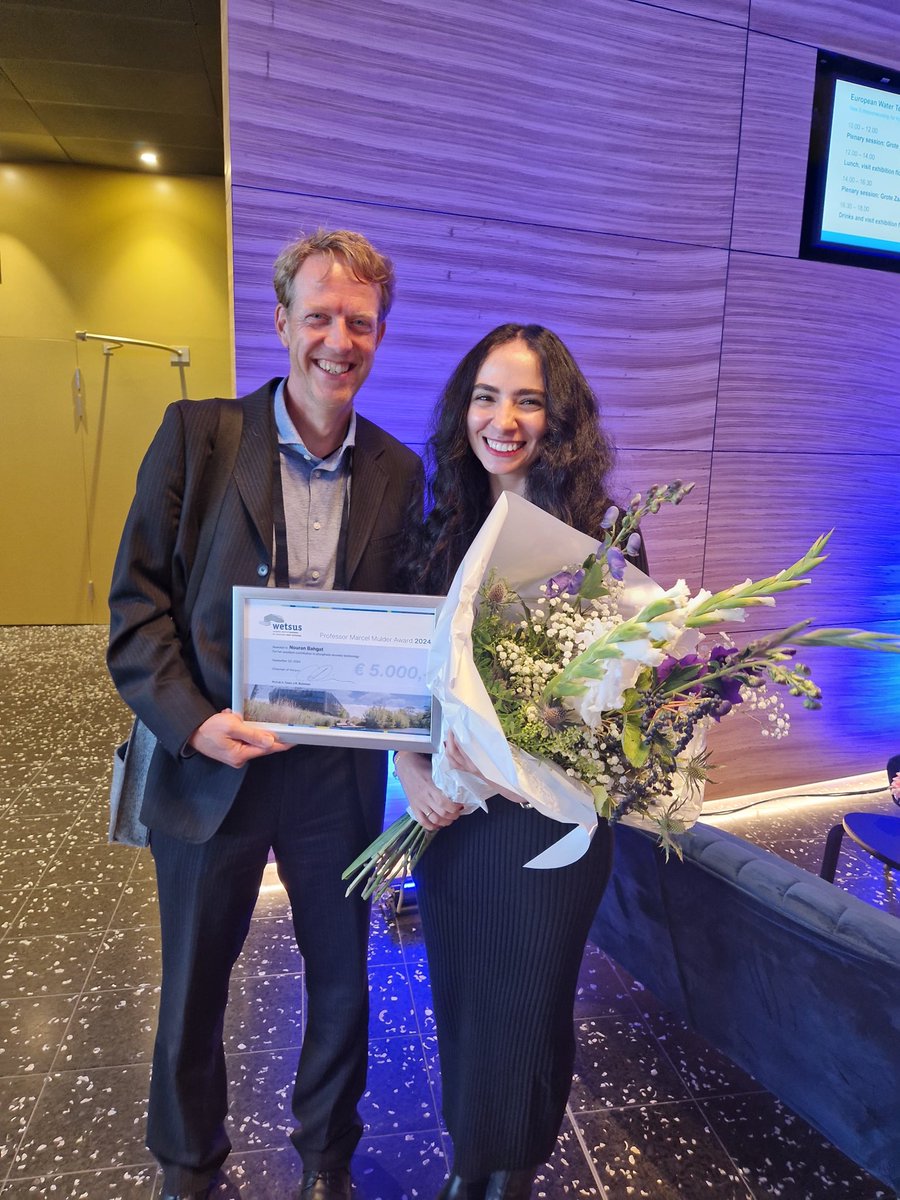 Mark van Loosdrecht (@markvloosdrecht) on Twitter photo Congratulations to Nouran Bahgath on winning the Marcel Mulder award.
Nicely underpinning the innovative aspect of the <a href="/watermining/">WATER-MINING H2020</a> research program
<a href="/TNWTUDelft/">Faculteit TNW / Faculty of Applied Sciences</a> <a href="/wetsus/">Wetsus</a> Congratulations to Nouran Bahgath on winning the Marcel Mulder award.
Nicely underpinning the innovative aspect of the <a href="/watermining/">WATER-MINING H2020</a> research program
<a href="/TNWTUDelft/">Faculteit TNW / Faculty of Applied Sciences</a> <a href="/wetsus/">Wetsus</a>