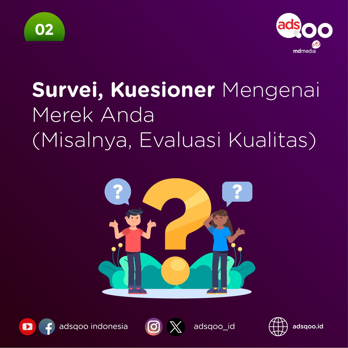 Adsqoo_id's tweet image. 2. Survey Kuesioner
#pushnotificationads #adsqoo #android #advertising