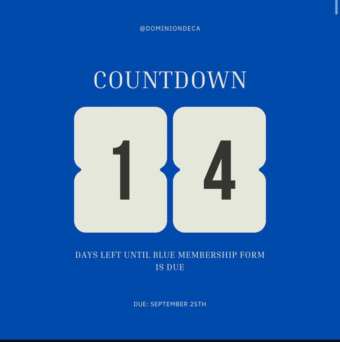 REMINDER: Membership forms are due tomorrow