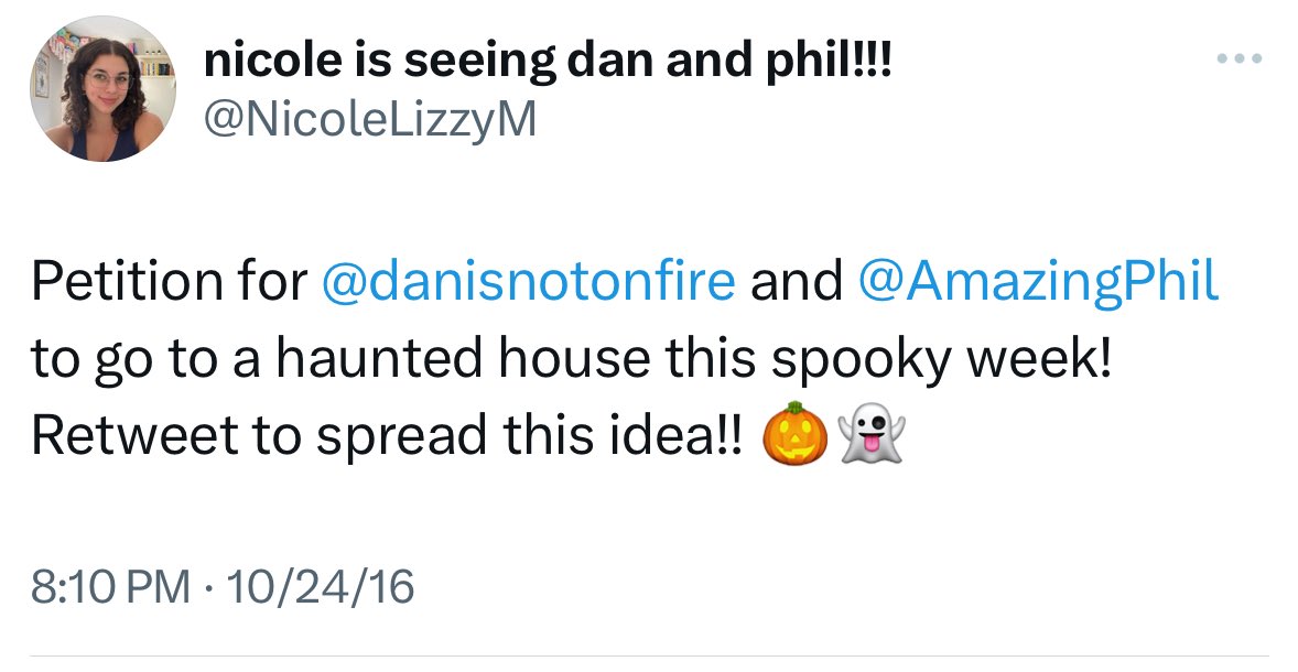 NicoleLizzyM's tweet image. Since 2016 I’ve only asked for one thing. Please. @danielhowell @AmazingPhil