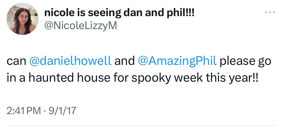 NicoleLizzyM's tweet image. Since 2016 I’ve only asked for one thing. Please. @danielhowell @AmazingPhil