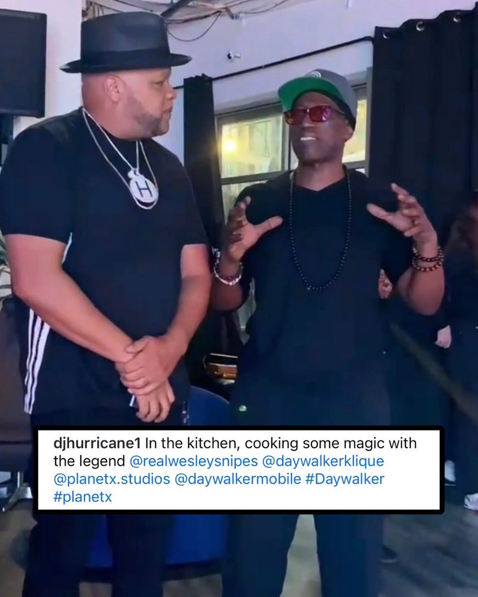 wesleysnipes's tweet image. Cookin’sum up with my brother #DJHurricane 👨🏿🍳🍴
#daywalkermobile #daywalkernetwork #planetx #daywalkerklique #daywalker
